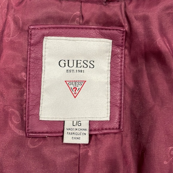 Maroon Guess Leather size Large - Picture 3 of 5